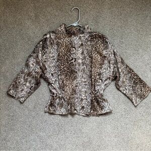 Jenny Bird Animal Print Blouse